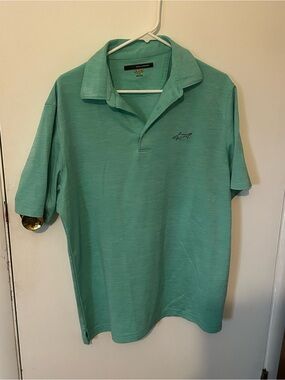 Greg Norman Collection Men's Polo in Seafoam Green